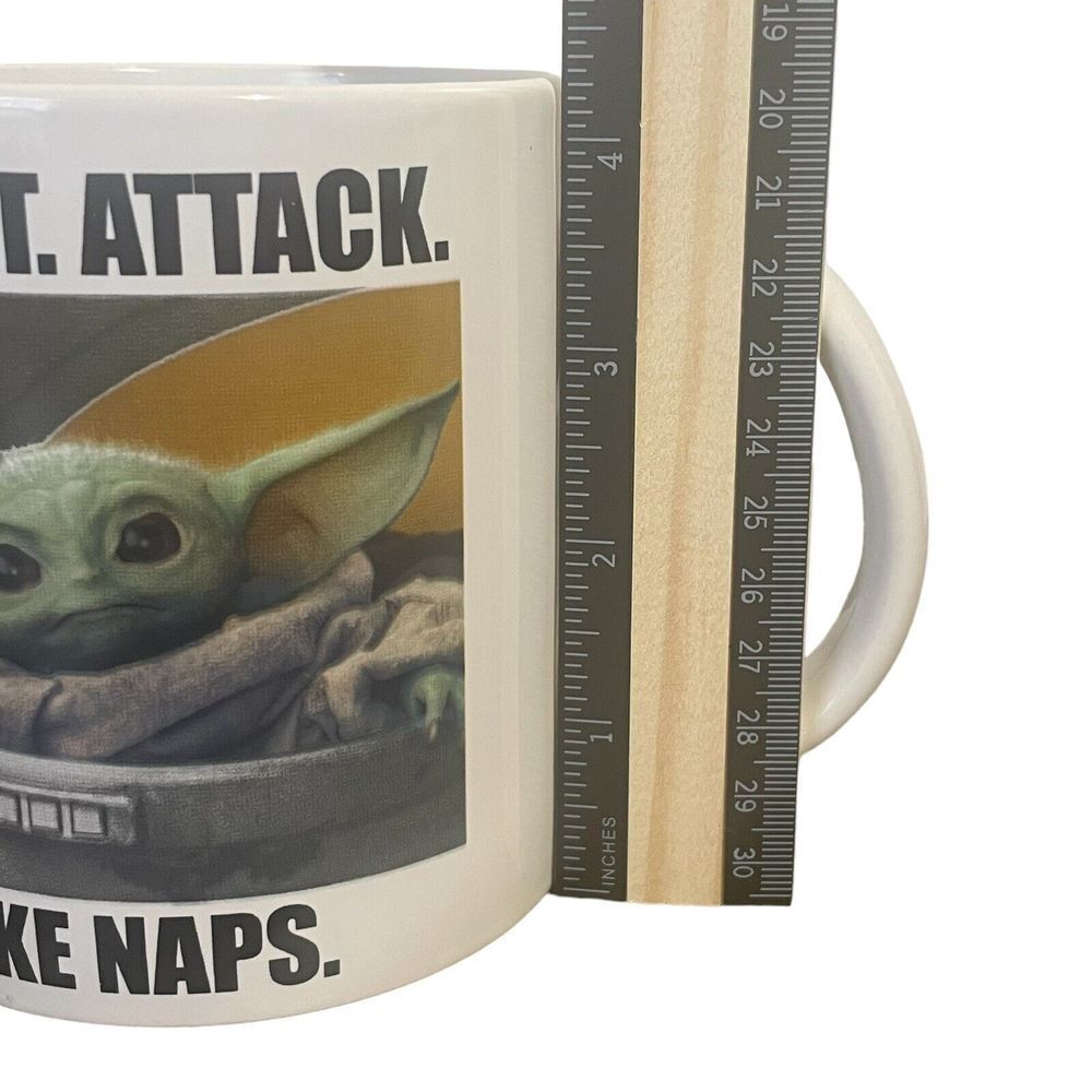 Star Wars Mandalorian Grogu Baby Yoda Mug Protect Attack Take Naps Coffee Cup - Picture 7 of 8
